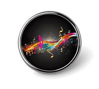 Colorful Musical Note Button Pin,Design Your Own Personalized Pin Back Button Badges Exquisite Round Badge Travel Brooch Metal Decorative Pins for Hat Clothes Backpack