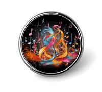 Colorful Musical Note Button Pin,Design Your Own Personalized Pin Back Button Badges Exquisite Round Badge Travel Brooch Metal Decorative Pins for Hat Clothes Backpack