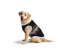 Colorful Musical Note Casual Pet Sleeveless T-Shirt Dog Vest, Printed Soft Cotton Pet Clothes Breathable T-Shirt Large Dog (3xl-5xl)