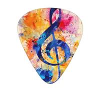 Colorful Musical Note - Guitar Picks-12 Pack Includes Thin, Medium & Heavy Gauges, Best Gift for Guitar Lovers