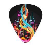 Colorful Musical Note Print Guitar Pick Comfortable Feel, Clear Sound, Multiple Thicknesses For Varied Tones