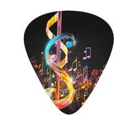 Colorful Musical Note Print Guitar Pick Comfortable Feel, Clear Sound, Multiple Thicknesses For Varied Tones