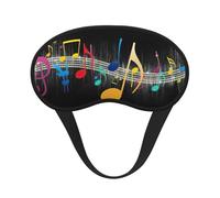 Colorful Musical Note Print Sleep Mask, Eye Sleeping Mask for Women and Men for Total Darkness, Reduces Puffy Eye Mask