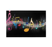 Colorful Musical Note Printed Adult Fun Puzzle wooden puzzle in a plastic box with letters printed on the back home decor party toy