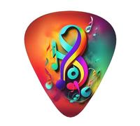 Colorful Musical Notes Print Organizer Storage Box Different Thickness Guitar Picks For Acoustic Guitar