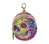 Colorful Mysterious Broken Skeletons Baby Boy Pacifier Holder Portable Key Chain Wallet, Travel Accessories case para Pacifier