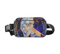 Colorful Mystic Tarot Astrology Lion Fashionable Waist Pack Crossbody Bag for Men Women Waterproof Sling Chest Bag with Adjustable Strap for Travel Vacation Running, Colorful mystic Tarot astrology