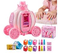 Colorful Nail Kit, Fun Makeup Toys Set, Mini Manicure Box with Safe Materials, Educational Cosmetic Tools, Kids Beauty Kit with Creative Design, Child Pretend Play for Birthday Party