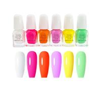 Colorful Nail Polish Set,6Pcs Spring Summer Nail Varnish Kit,Quick Dry & Long Lasting,Water Based Nail Polish for DIY Nail Art at Home,No Need UV,(2.5ml x 6)