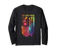 Colorful Nail Technician Flag Nail Tech Pride Long Sleeve T-Shirt