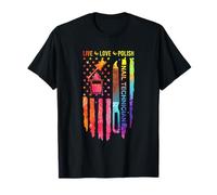 Colorful Nail Technician Flag Nail Tech Pride T-Shirt