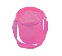 Colorful Net Storage Bag Adjustable Strap Kids Beach Trip Carrying Shoulder Bag for Seashells Stone Sand Play Essential Kids Seashells Collecting Bags
