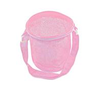 Colorful Net Storage Bag Adjustable Strap Kids Beach Trip Carrying Shoulder Bag for Seashells Stone Sand Play Essential Kids Seashells Collecting Bags