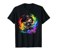 Colorful Ninja Karate Martial Arts Warrior T-Shirt