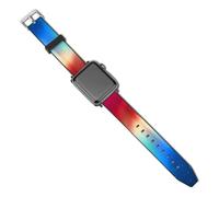 Colorful Northern Lights PU Smartwatch Bands Replacement Watch Strap Band Compatible with Apple Watch 42mm44mm/40mm38mm Compatible with IWatch Series Size 42mm/44mm