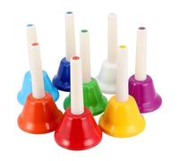 Colorful Note Bell, Kids Musical Instrument, 5.12x2.95x2.95 Inches Ringing Tool with Handle, Percussion Handheld Rhythm Device, Learning Set with Rainbow Style, Play Toy for Classroom