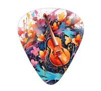Colorful Note Guitar Printed pick set - 12 pieces, thin, medium and thick guitar picks, suitable for guitar, bass, electric guitar and ukulele
