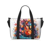 Colorful Note Guitar Prints Handbag Crossbody Travel Bag Comfortable Lightweight and Waterproof Suitable for Travel and Everyday Use.