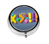 Colorful Numbers Small Pill Box 3 Compartment Portable Pill Box for Purse Pocket Education Mini Medicine Organiser for Daily Vitamin Fish Oil Storage