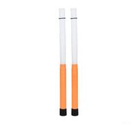 Colorful Nylon Drum Brushes 14in ABS Core Colorful Nylon Drum(White Orange) | nylon bristles, anti-slip frosted handle, 14inch length, ideal for for jazz and cajon, ABS core