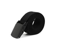 Colorful Nylon Tactical Belt 3.2 cm Width Clothing Accessories Canvas Braided Belt Clothing Decoration Belt, Black, 120cm