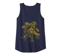 Colorful Oak Tree Lover Retro Art Style Majestic Oak Tree Tank Top