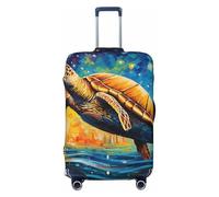 Colorful Ocean Sea Turtle Luggage Cover Elastic Suitcase Protector Ftis 29-32 Inch Suitcase Cover for Luggage