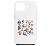Colorful Ocean Seashells Marine Life Pattern Case for iPhone 13