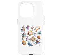 Colorful Ocean Seashells Marine Life Pattern Case for iPhone 15 Pro