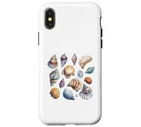 Colorful Ocean Seashells Marine Life Pattern Case for iPhone X/XS