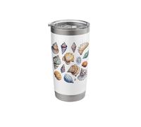 Colorful Ocean Seashells Marine Life Pattern Stainless Steel Insulated Tumbler