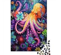 Colorful Octopus Art Puzzles 1000 Piece for Adults Jigsaw Puzzles Jigsaw Puzzle Challenging 52x38cm/1000pcs