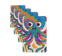 Colorful Octopus Car Air Freshener Cards for Women Men 4 Pack Cute Car Accessories Long Lasting Scent Car Diffuser Hanging Auto Aromatherapy Tablets Car Fresheners Gifts