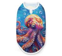 Colorful Octopus Cute Printed Dog Shirt Clothes Lightweight Sleeveless Pet Tank Top for Small Medium Large Pets