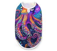 Colorful Octopus Dog Shirt Cat Tank Top Pet Clothes Sleeveless Summer T-Shirts for Small Medium Puppy