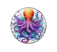 Colorful Octopus Fridge Sticker Funny Fridge Magnets Novelty Round Fridge Magnets Reusable for Whiteboard, Locker, Kitchen, Office- Strong Decor Magnetic Stickers