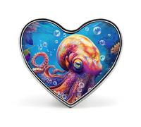 Colorful Octopus Heart Metal Brooches 1 Inch Decorative Badges Exquisite Decorations Pins for Clothing