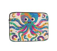 Colorful Octopus Laptop Case 13 inch, Shockproof Protective Computer Sleeve Cover Water Resistant Laptop Bag Carrying Tablet Cover Briefcase Handbags Gifts for Men Women
