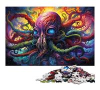 Colorful Octopus Monster 1000-Piece Jigsaw Puzzle cardboard Jigsaw Puzzles for Adults for Teenagers & Teens, Ideal Birthday 26X38CM/10.23x14.96inch