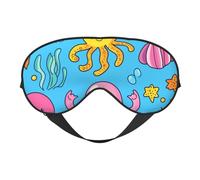 Colorful Octopus Print Sleep Mask with Adjustable Strap, Comfortable Eye Cover for Travel, Yoga, Napping, Sleeping & Relaxation