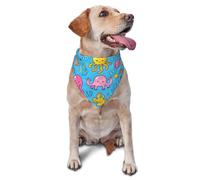 Colorful Octopus Printed Graphic Pet Triangle Scarf For Dogs & Cats, Adjustable Cute Pet Bandana For & Photo Shoots