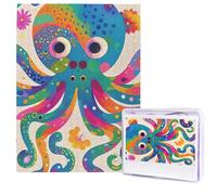 Colorful Octopus Puzzles from Photos 500 Pieces Personalized Wooden Puzzle Challenging Jigsaw Puzzles for Adults Custom Picture Puzzle Gifts for Family Wedding Friend