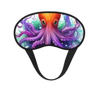 Colorful Octopus Sleep Mask for Side Sleeper, Blackout Eye Mask for Women Men, Zero Pressure Sleeping Masks Soft Breathable Eye Cover Comfortable Blindfold Eyeshade for Night Sleep