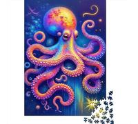 Colorful Octopus Space Puzzles 1000 Piece for Adults Jigsaw Puzzles Game for The Whole 70x50cm/1000pcs