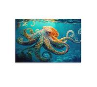 Colorful Octopus Underwater,1000-piece puzzle,Adult Jigsaw Puzzle Children's Jigsaw Puzzle Paper Jigsaw Puzzle Toy DIY Set Home Decoration W,50x70cm
