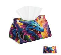 Colorful of Dragons Tissue Holder Napkin Dispenser Decorative Tissue Box Holder Paper Holder for Bathroom Office 7.9" L x 4.9" W x 4.5" H