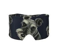 Colorful Oil Cute Schnauzer Dogs, Full Eye Covers Light Blocking Eye Mask Sleep Eye and Ear Muffs