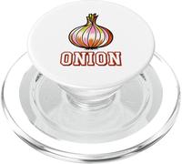 Colorful Onion Graphic with Bold Letters PopSockets PopGrip for MagSafe
