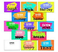Colorful Open When Envelopes, Romantic Long Distance Relationship Gift for Teen Student Couples, University Self Care Package Go to School Friendship Gift, Leaving Home 13 Envelope Kit Gift -03