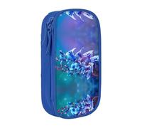 Colorful Orchids Flower Print Pencil Case Coin Key Card Bag Purse Large Pen Pouch for Kids Boys School Office